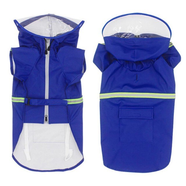 Pet Dog Raincoats Reflective Small Large Dogs Rain Coat Waterproof Jacket Fashion Outdoor Breathable Puppy Clothes 2XL-5XL