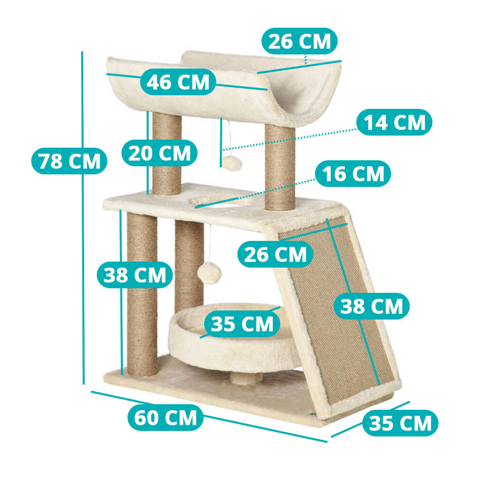 Beige klimmeubel voor katten