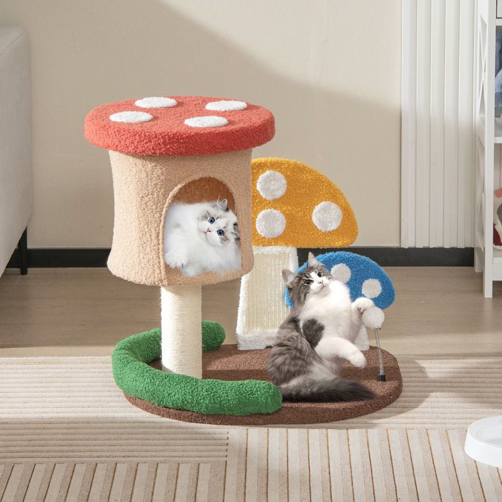 Paddenstoel krab- en klimmeubel voor katten)