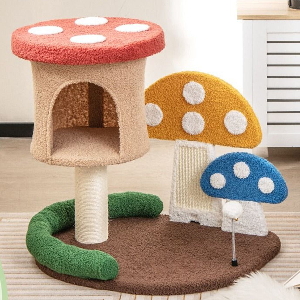 Paddenstoel krab- en klimmeubel voor katten)